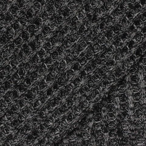 Dark Grey Marl Waffle Knit, Polyester, 200 gsm, 152 cm