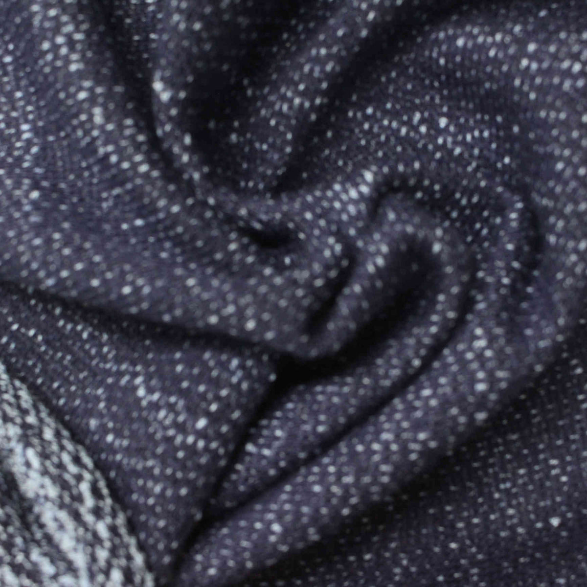 White Marl Chunky Knit, Poly-Viscose, 235 gsm