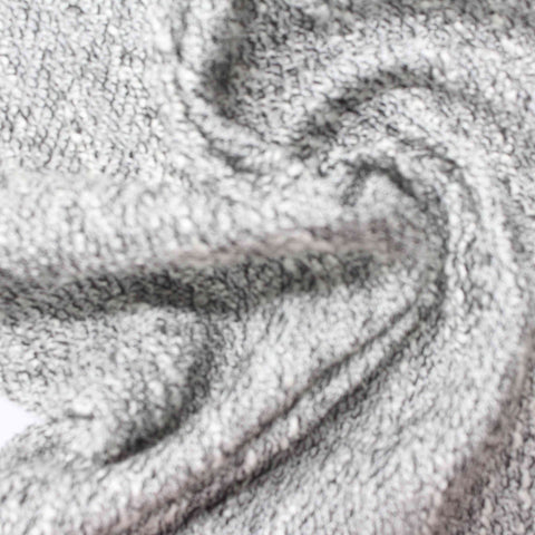 Grey Marl Chunky Knit, Poly-Viscose, 245 gsm, 199 cm