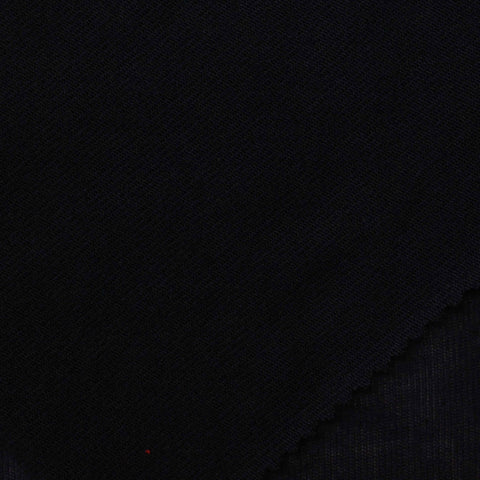 Polyester Stretch Jersey Knit Fabric, 108 gsm, 145 cm — Black