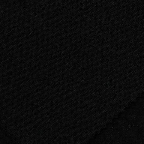 Polyester Stretch Interlock Knit Fabric, 215 gsm, 150 cm — Black