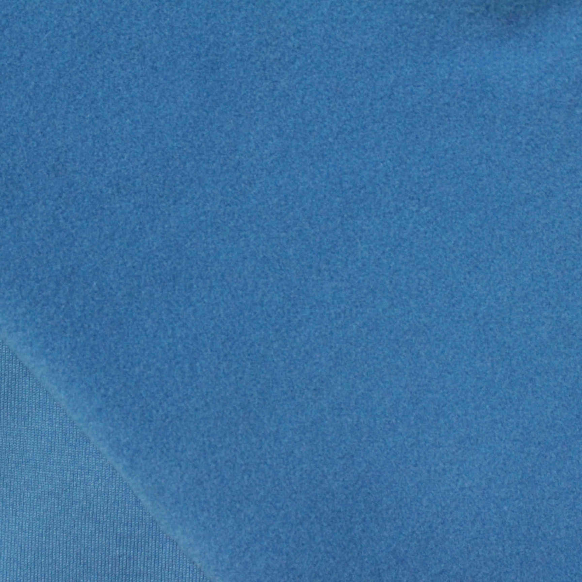 Brushed Polyester Stretch Milk Silk Knit Fabric, 260 gsm, 150 cm — Blue