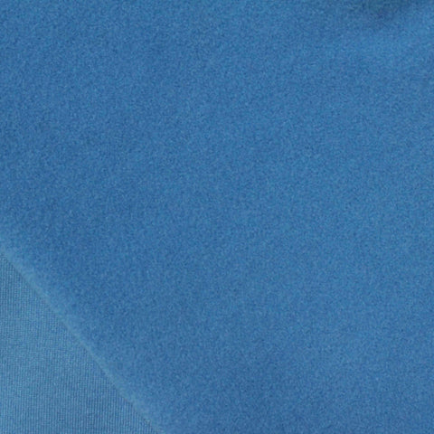 Brushed Polyester Stretch Milk Silk Knit Fabric, 260 gsm, 150 cm — Blue