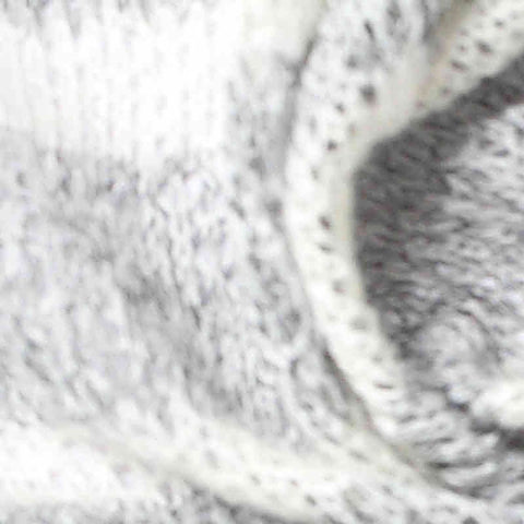 White Stripes Chunky Knit, Poly-Viscose, 130 gsm
