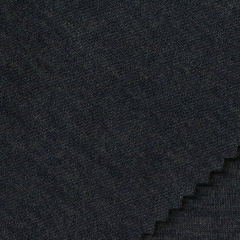 Dark Grey Heathered-Marl Jersey Knit, 195 gsm
