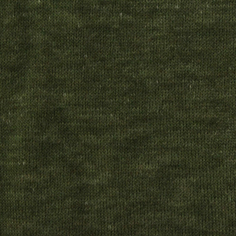 Dark Olive Marl French Terry, Poly-Cotton, 210 gsm