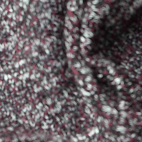 Burgundy Flecked Chunky Knit, Poly-Viscose