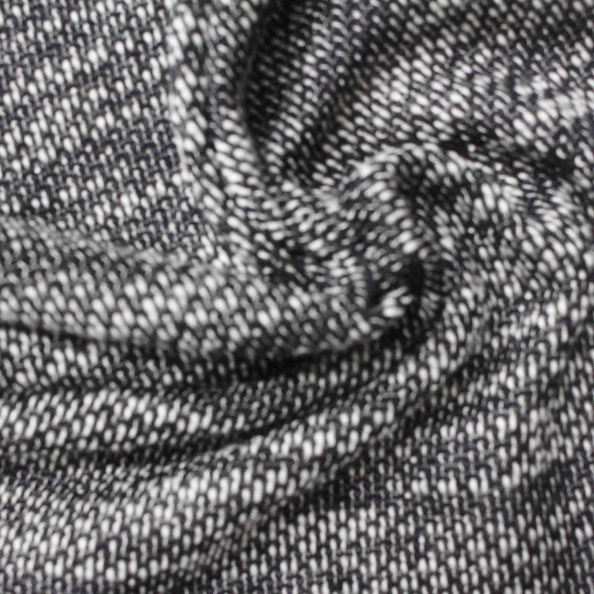 Black Marl Chunky Knit, Poly-Cotton, 215 gsm