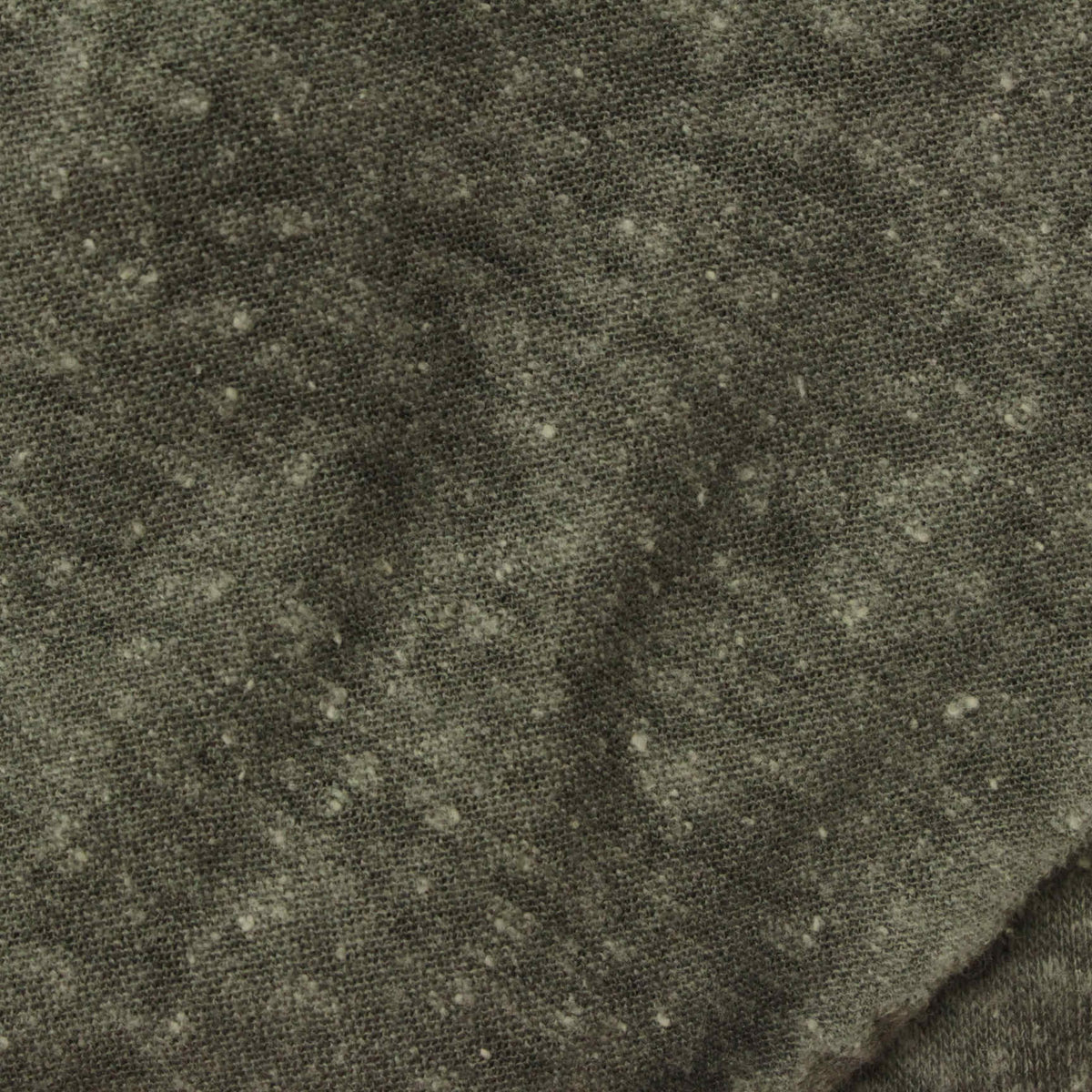 Dark Grey-Green Marl Jersey Knit, Poly-Cotton