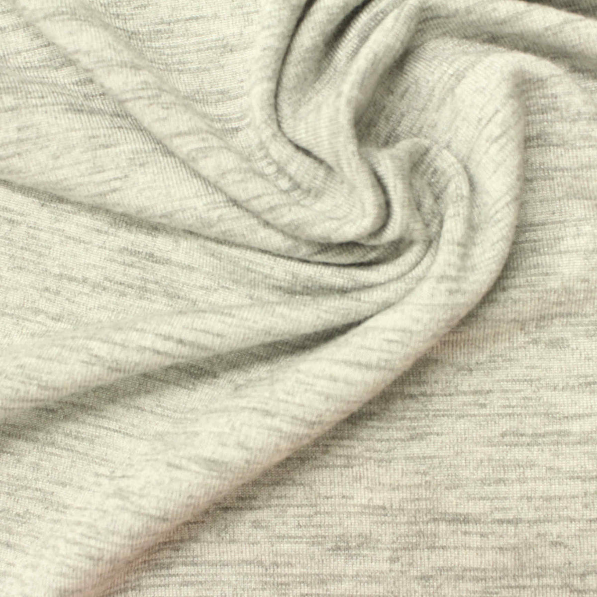 Light Grey Heathered-Marl Jersey Knit, Viscose-Poly, 324 gsm