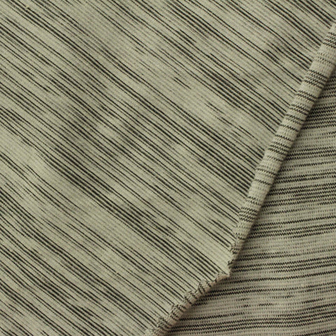 Dark Grey Stripe Jersey Knit, Poly-Viscose
