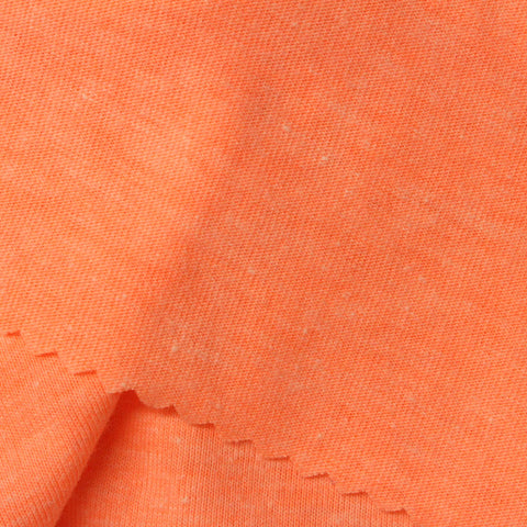 Orange Marl Jersey Knit, Cotton-Poly, 150 gsm