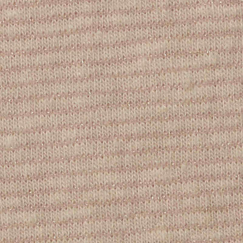 Light Pink Horizontal-Stripe Jersey Knit, Cotton-Poly