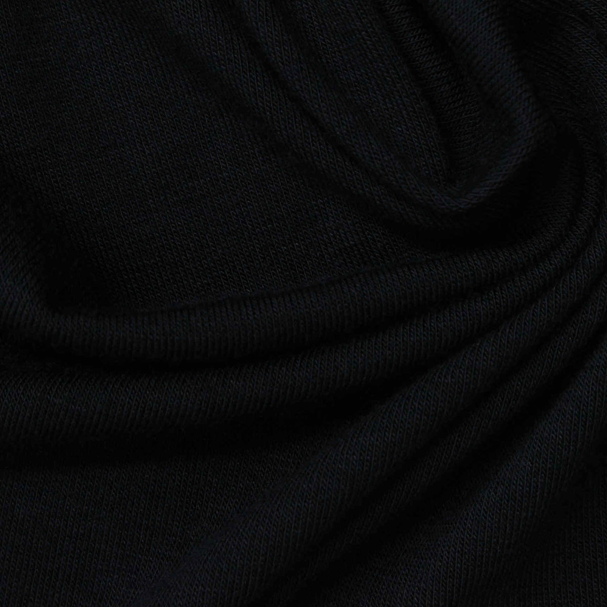 Viscose Stretch Jersey Knit Fabric, 197 gsm, 150 cm — Black