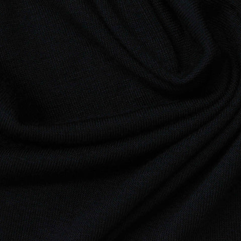 Viscose Stretch Jersey Knit Fabric, 197 gsm, 150 cm — Black
