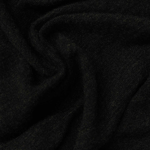Cotton Polyester Stretch Jersey Knit Fabric, 300 gsm, 150 cm — Black