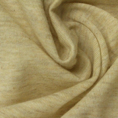 Light Beige Marl Jersey Knit, Cotton-Poly, 145 gsm