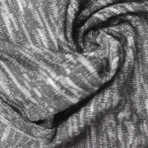 Grey Marl Chunky Knit, Poly-Viscose, 160 gsm, 157 cm