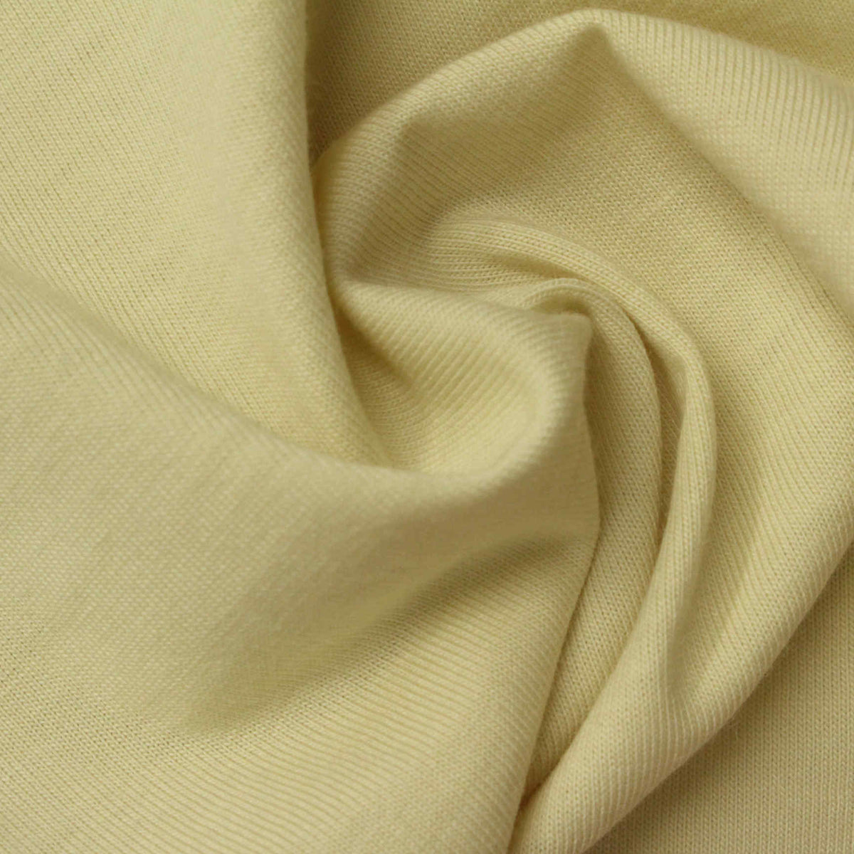 Cotton Acrylic Jersey Knit Fabric, 175 gsm, 155 cm — Yellow