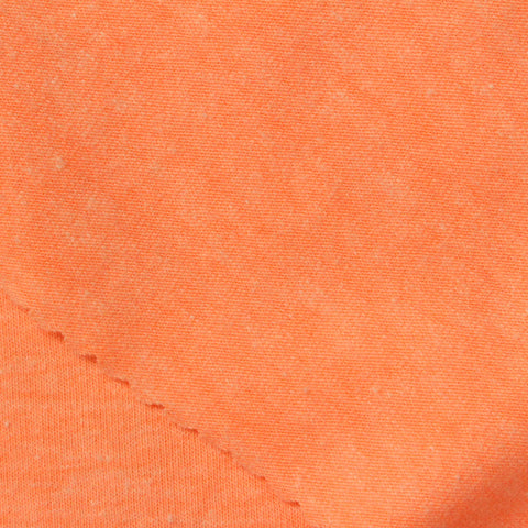 Orange Marl Jersey Knit, Cotton-Poly, 170 gsm