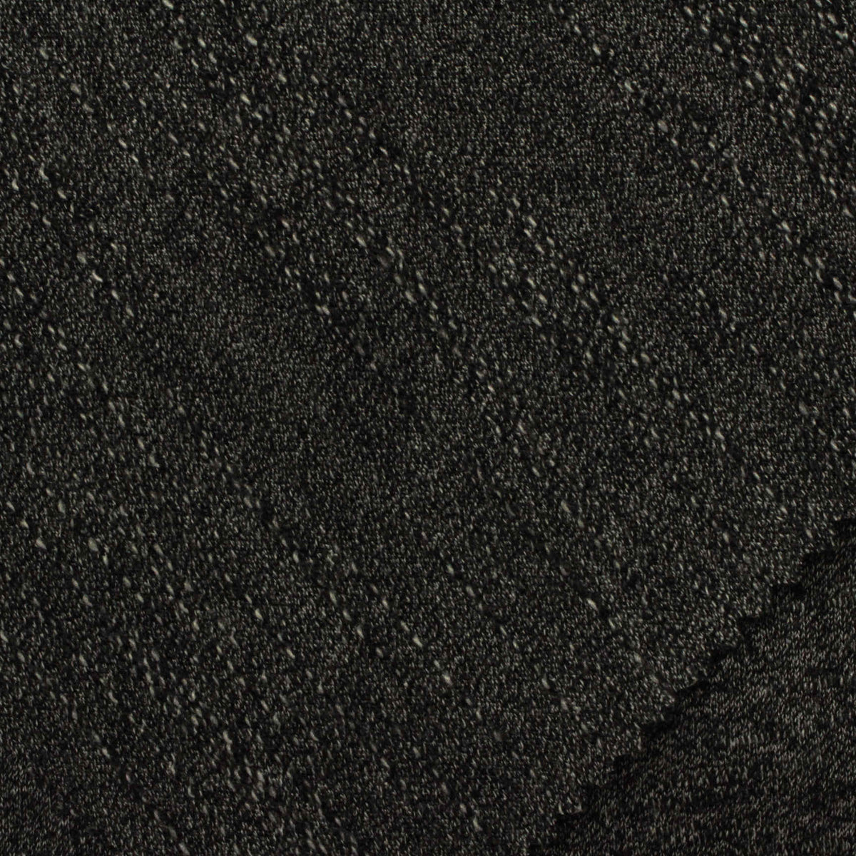 Dark Grey Marl Jersey Knit, Cotton-Poly, 220 gsm