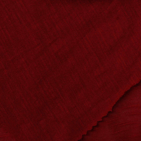 Slub 100% Viscose Jersey Knit Fabric, 124 gsm, 180 cm — Red