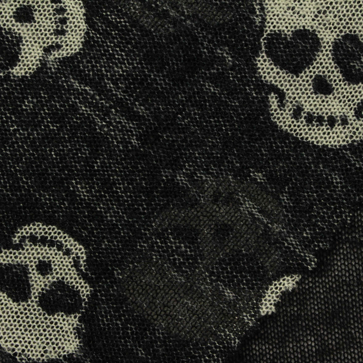 White Skull Knit, Polyester