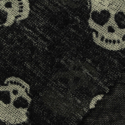 White Skull Knit, Polyester