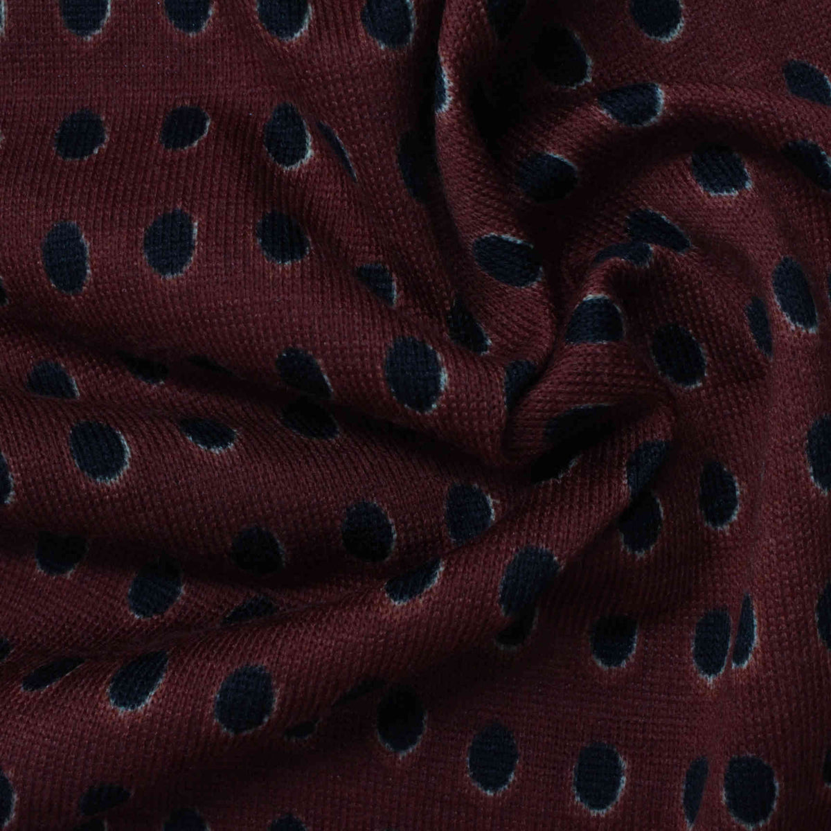 Dark Blue Dots Knit
