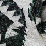 Green Geometric Knit — texture