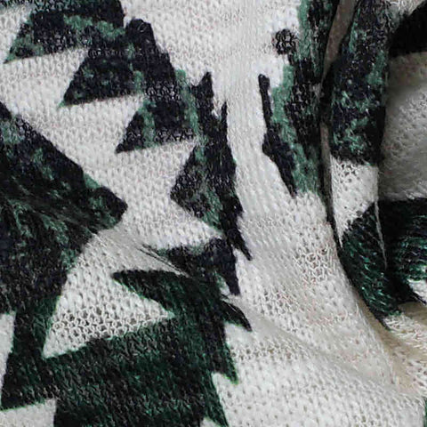 Green Geometric Knit