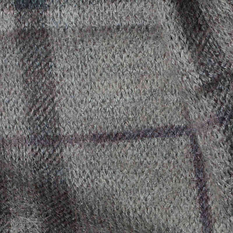 Grey Plaid Knit