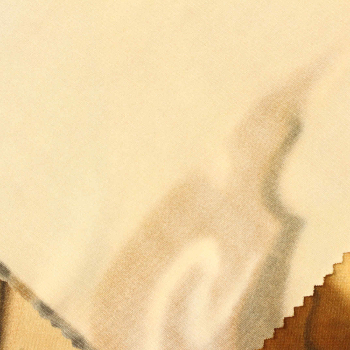 Printed Polyester Stretch Linen-Look Fabric, 215 gsm, 155 cm — Khaki