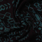Teal Abstract Chunky Knit