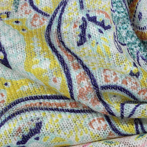 Yellow Paisley Knit