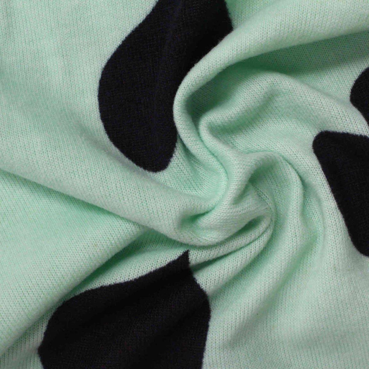 Black Abstract Chunky Knit, Polyester, 193 gsm