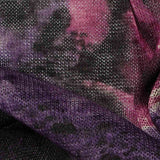 Purple Animal Print Knit, Polyester — texture