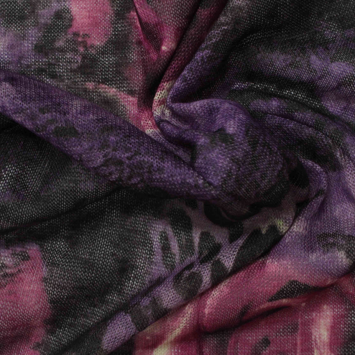 Purple Animal Print Knit, Polyester