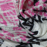 Pink Abstract Knit, Polyester — texture