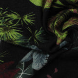Green Tropical-Leaf Knit, Polyester