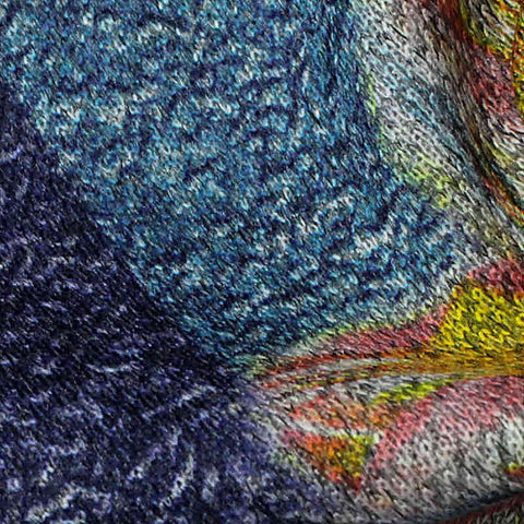 Blue Swirls Knit, Polyester
