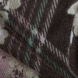 Brown Bold-Floral Chunky Knit, Polyester — texture