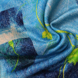 Yellow-Green Leaves Knit, Polyester