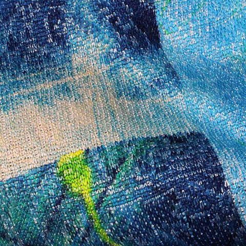 Yellow-Green Leaves Knit, Polyester