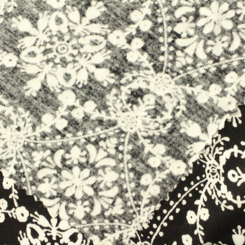 Printed 100% Viscose Knit Fabric, 150 gsm, 180 cm — Black