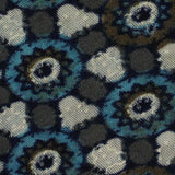 Blue Floral Knit, Polyester — texture