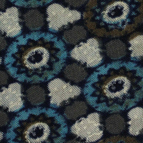 Blue Floral Knit, Polyester, 160 gsm