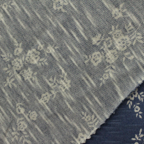 Blue Diagonal-Stripe Jacquard, Viscose