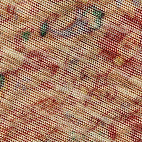 Red Small-Floral Knit, Viscose