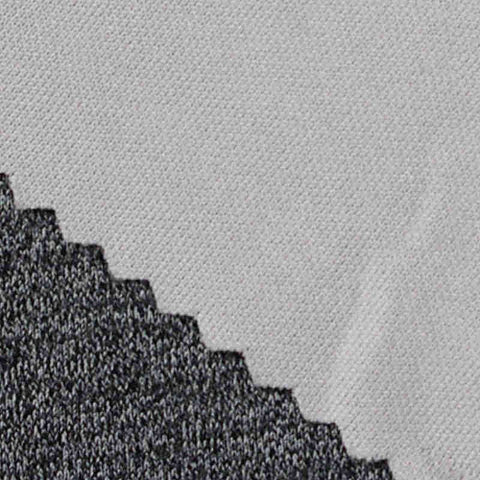 Polyester Stretch Interlock Knit Fabric, 287 gsm, 195 cm — Grey